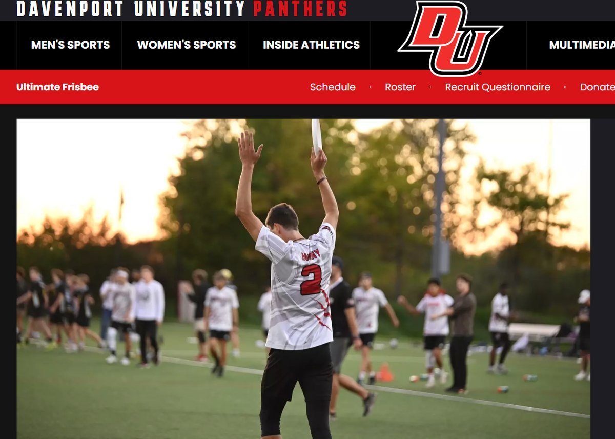 The Davenport University Panthers Ultimate Frisbee program